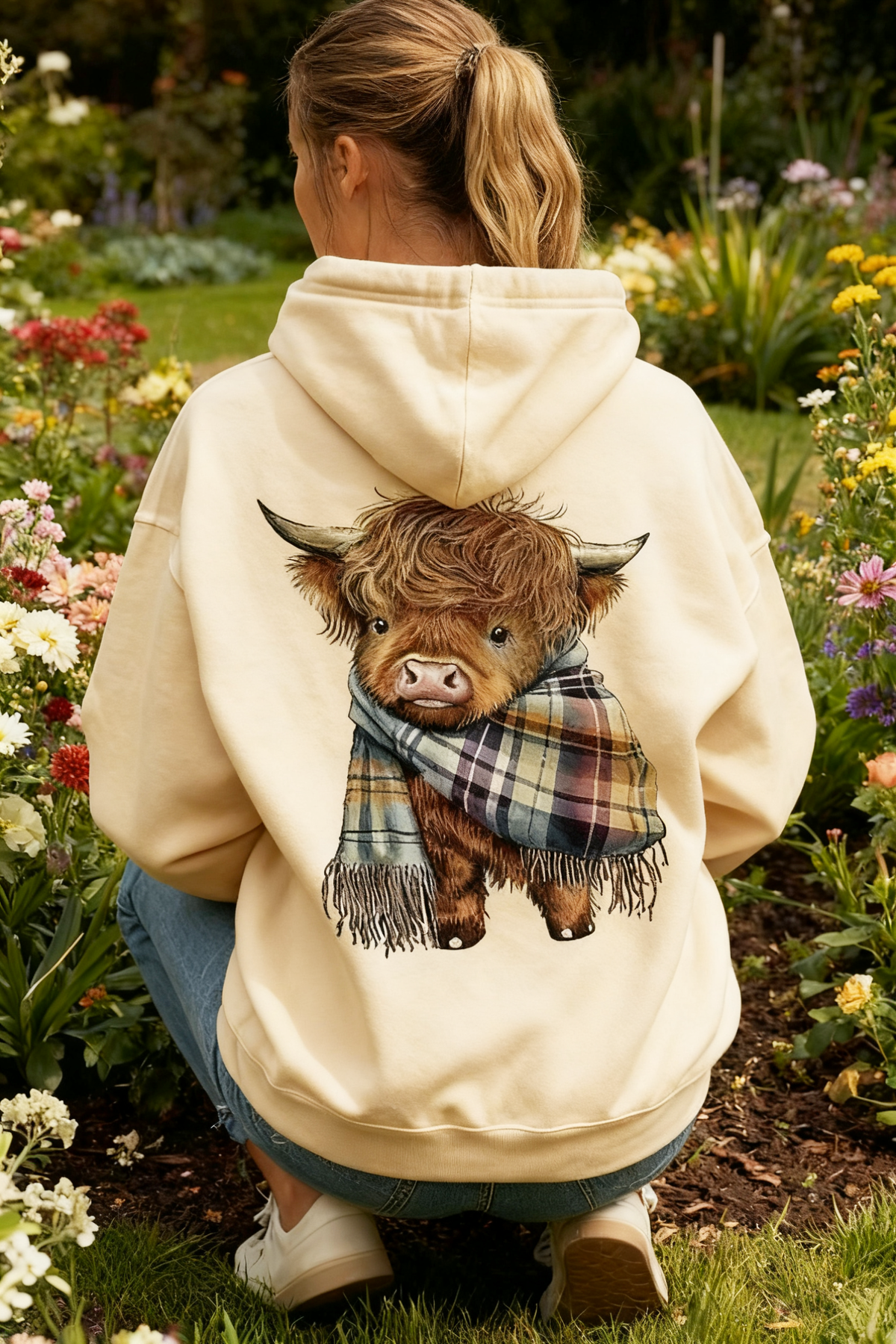 Maisie | Highland Cow Fleece Hoodie