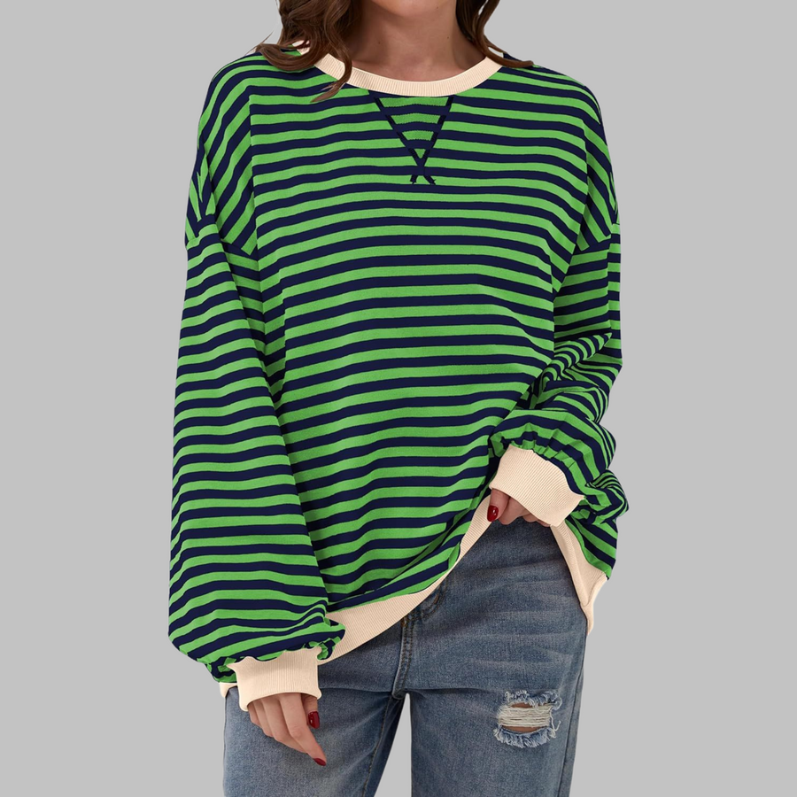 Penelope | Oversized Striped Sweatshirt