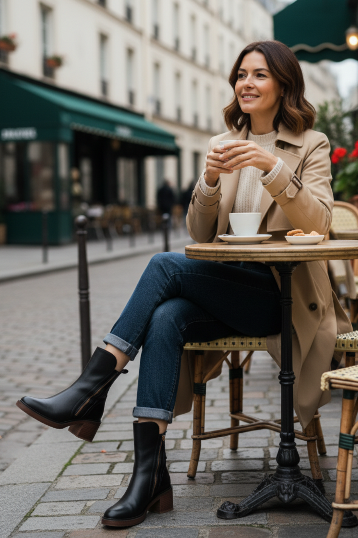Penelope | Leather Block-Heel Boots