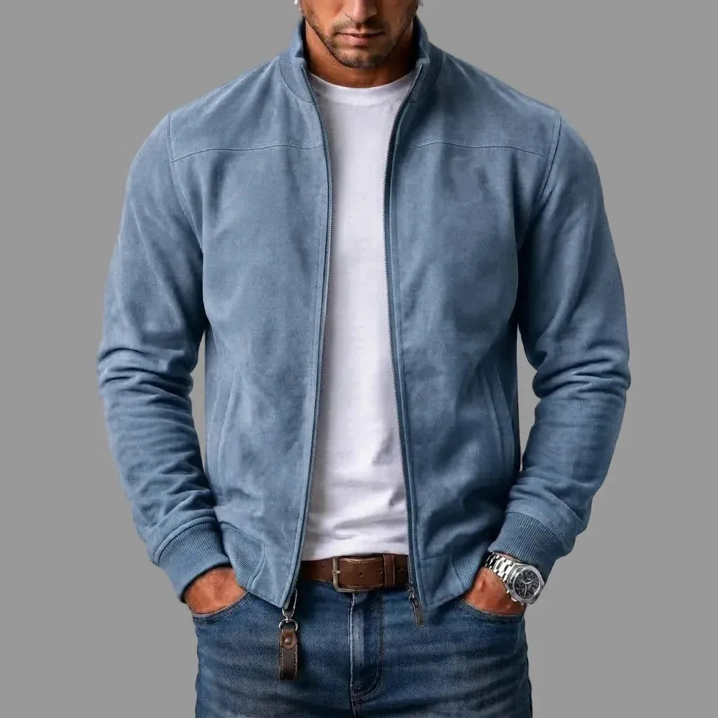 Micheal | Suede Bomber Jacket