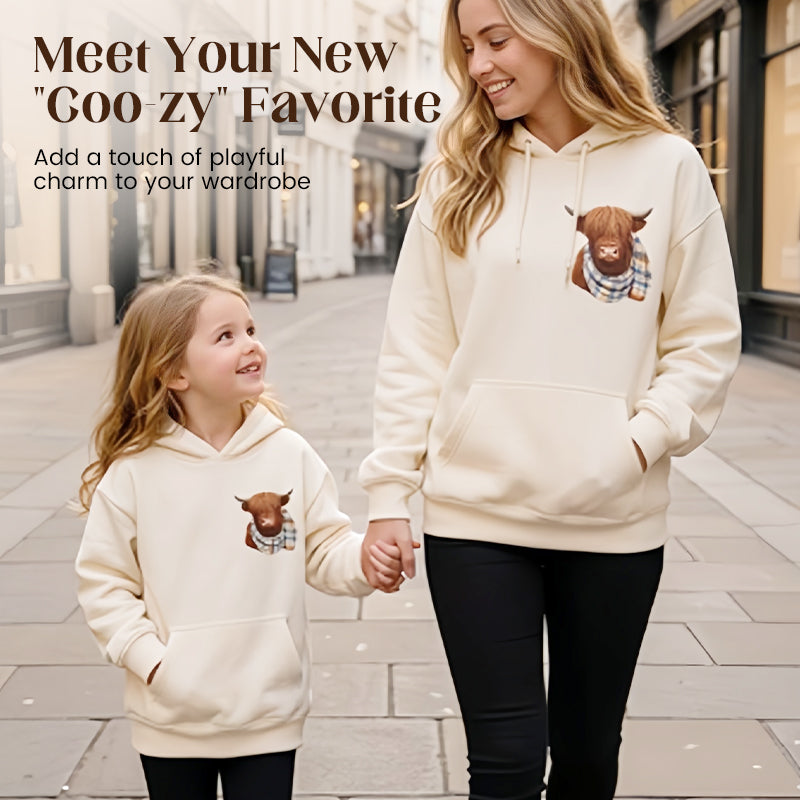 Maisie | Highland Cow Fleece Hoodie