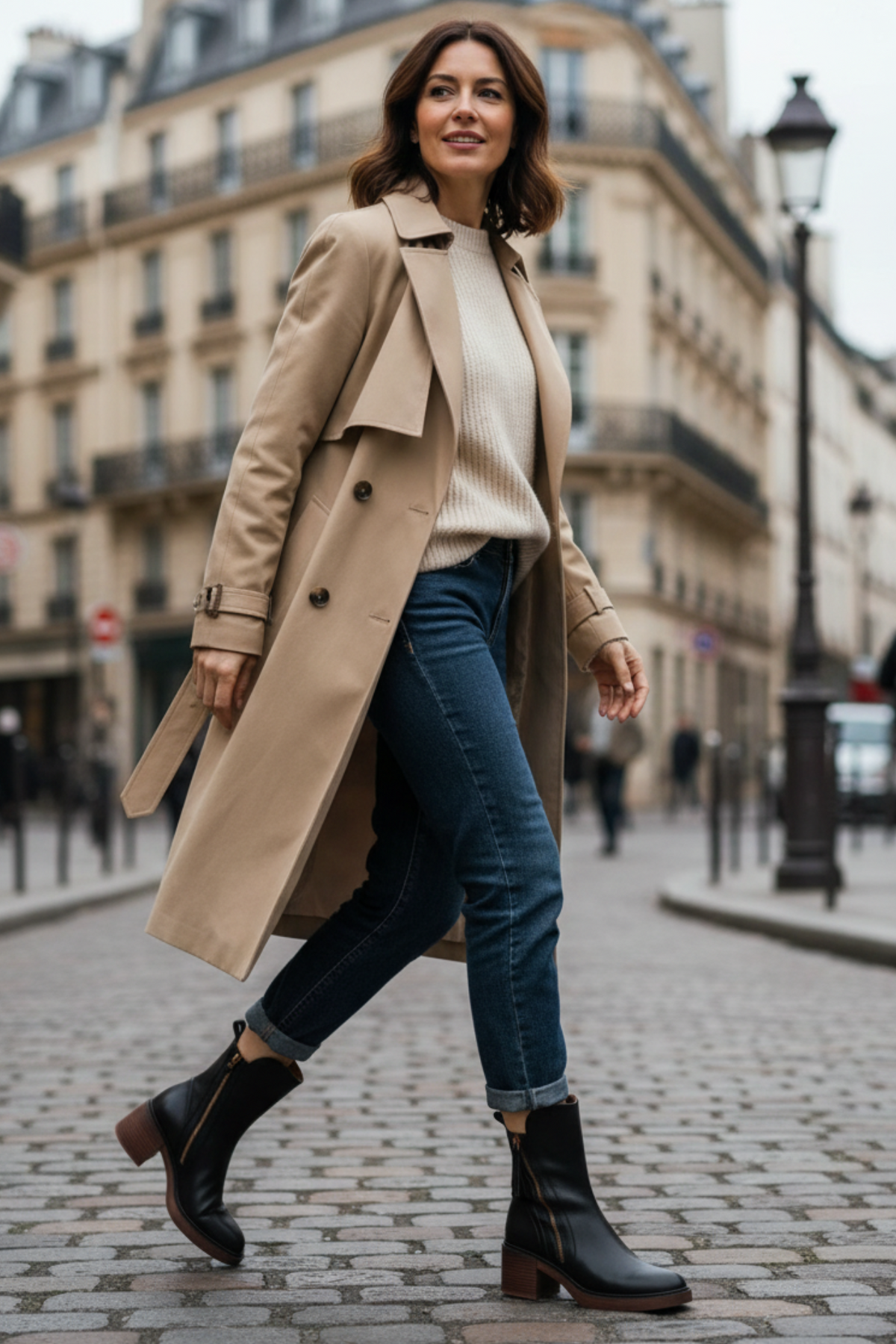 Penelope | Leather Block-Heel Boots