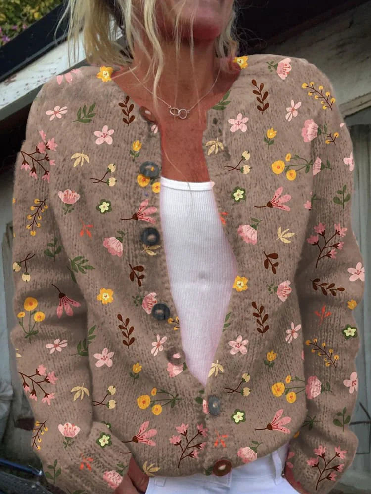 Irma | Floral Knit Cardigan