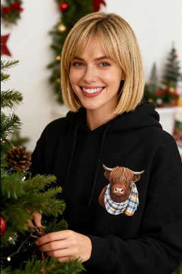 Maisie | Highland Cow Fleece Hoodie
