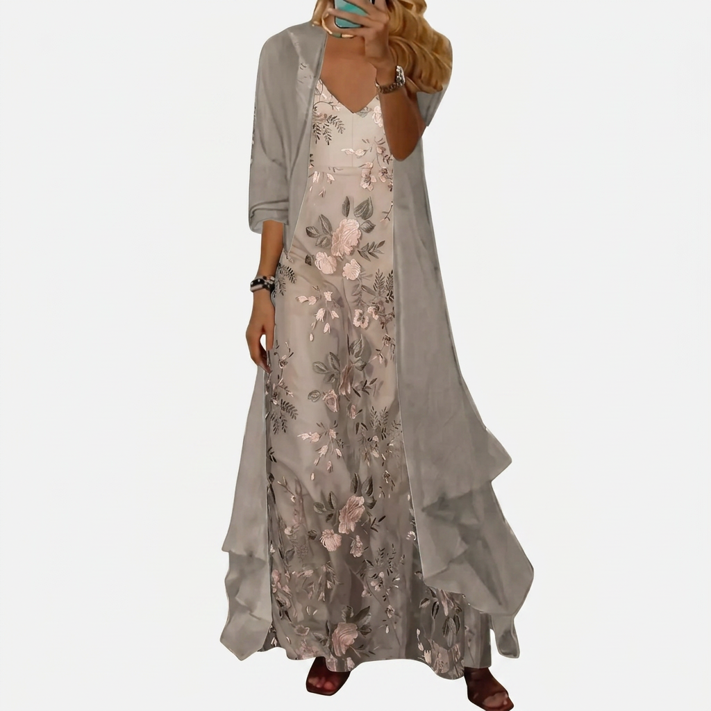 Bryleigh | Elegant Maxi Dress Two-Piece Set