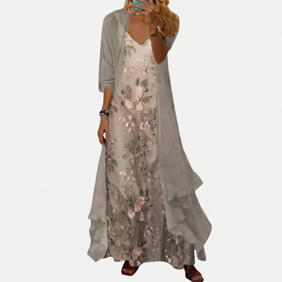 Bryleigh | Elegant Maxi Dress Two-Piece Set