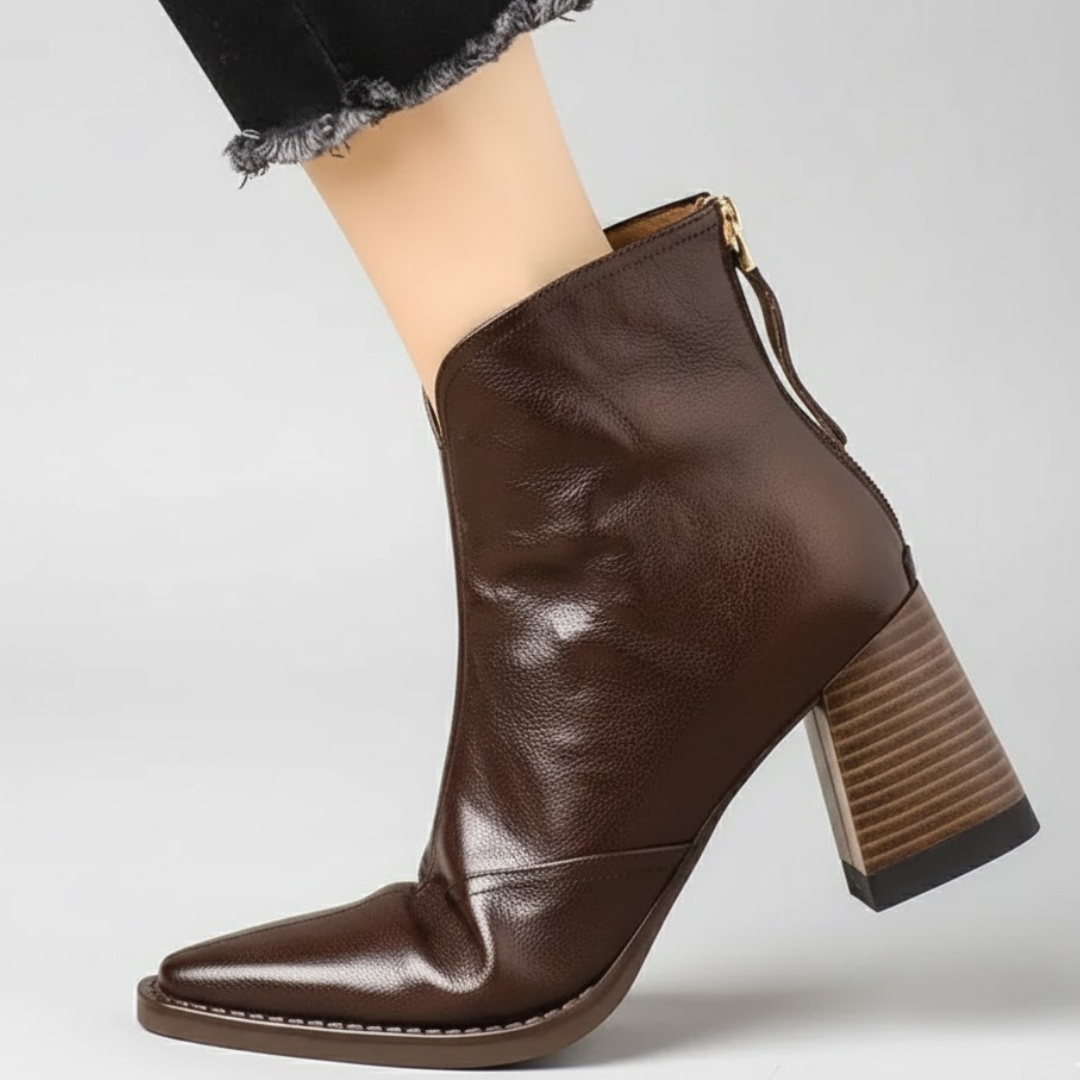 Margaret | Elegant Block-Heel Ankle Boots