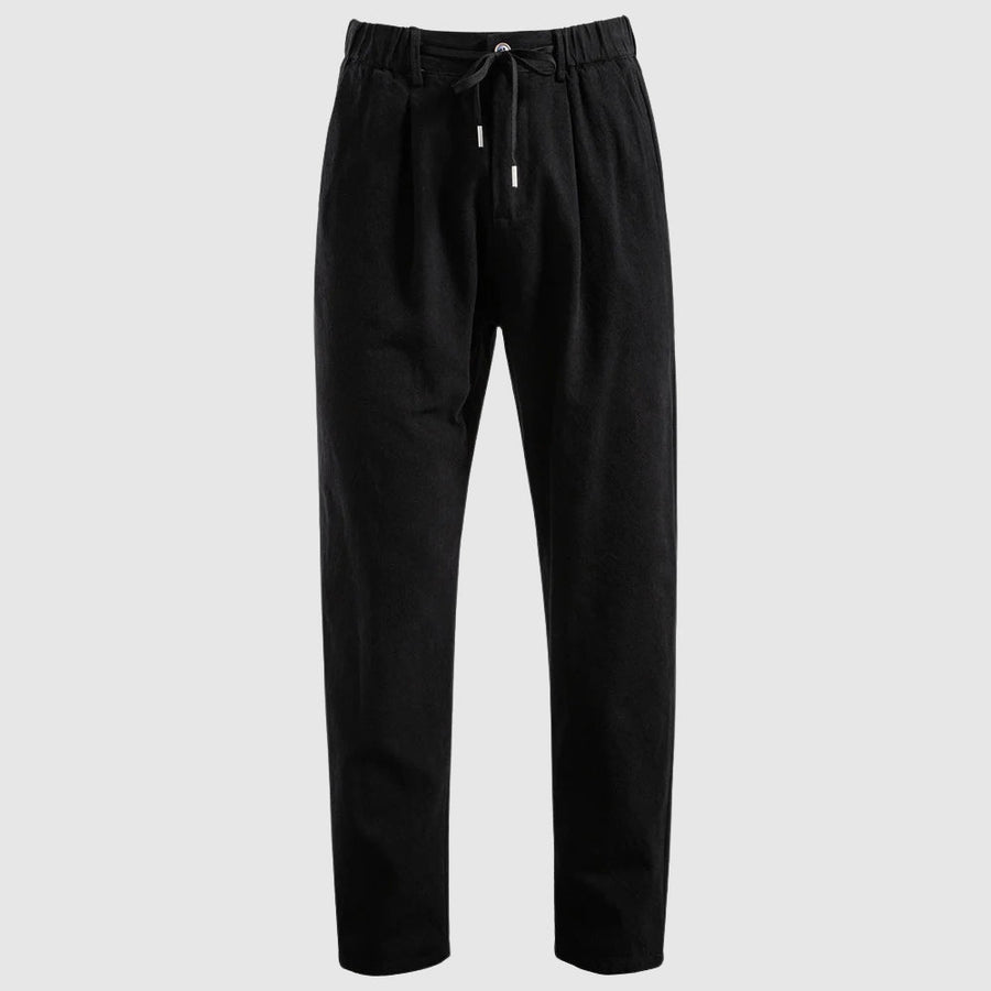 Men's Linen Trousers Wide Leg Drawstring Elastic Waist Breathable Summer Holiday Beach Casual Otis