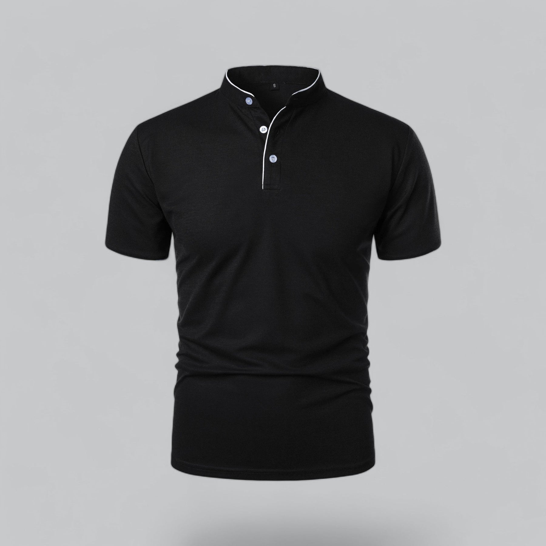 Arthur | Collarless Polo Shirt