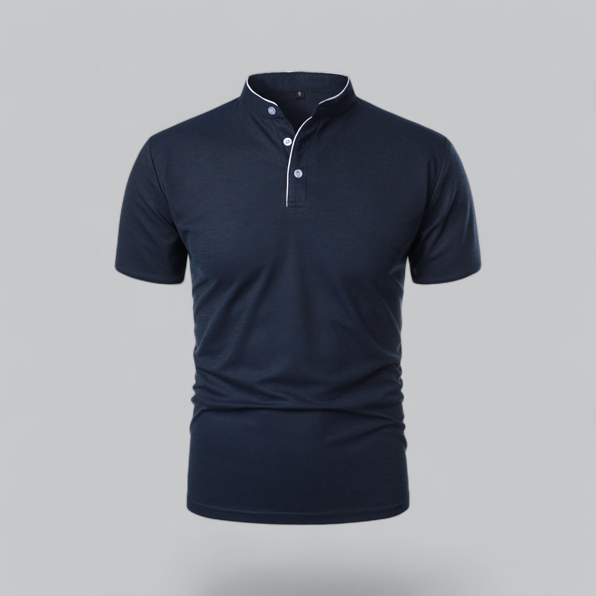 Arthur | Collarless Polo Shirt