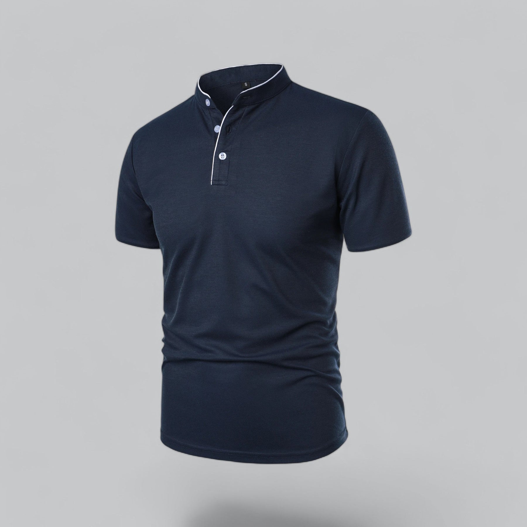 Arthur | Collarless Polo Shirt