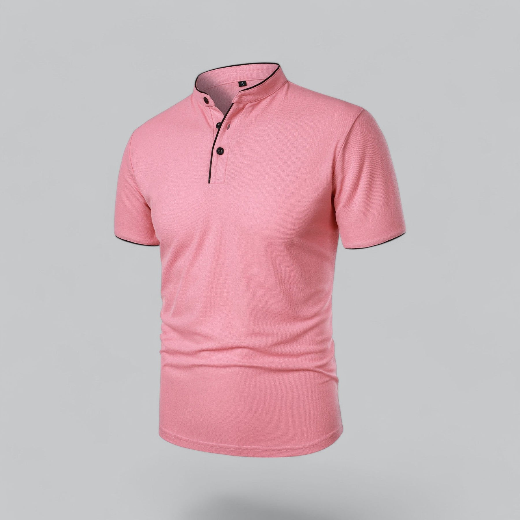 Arthur | Collarless Polo Shirt