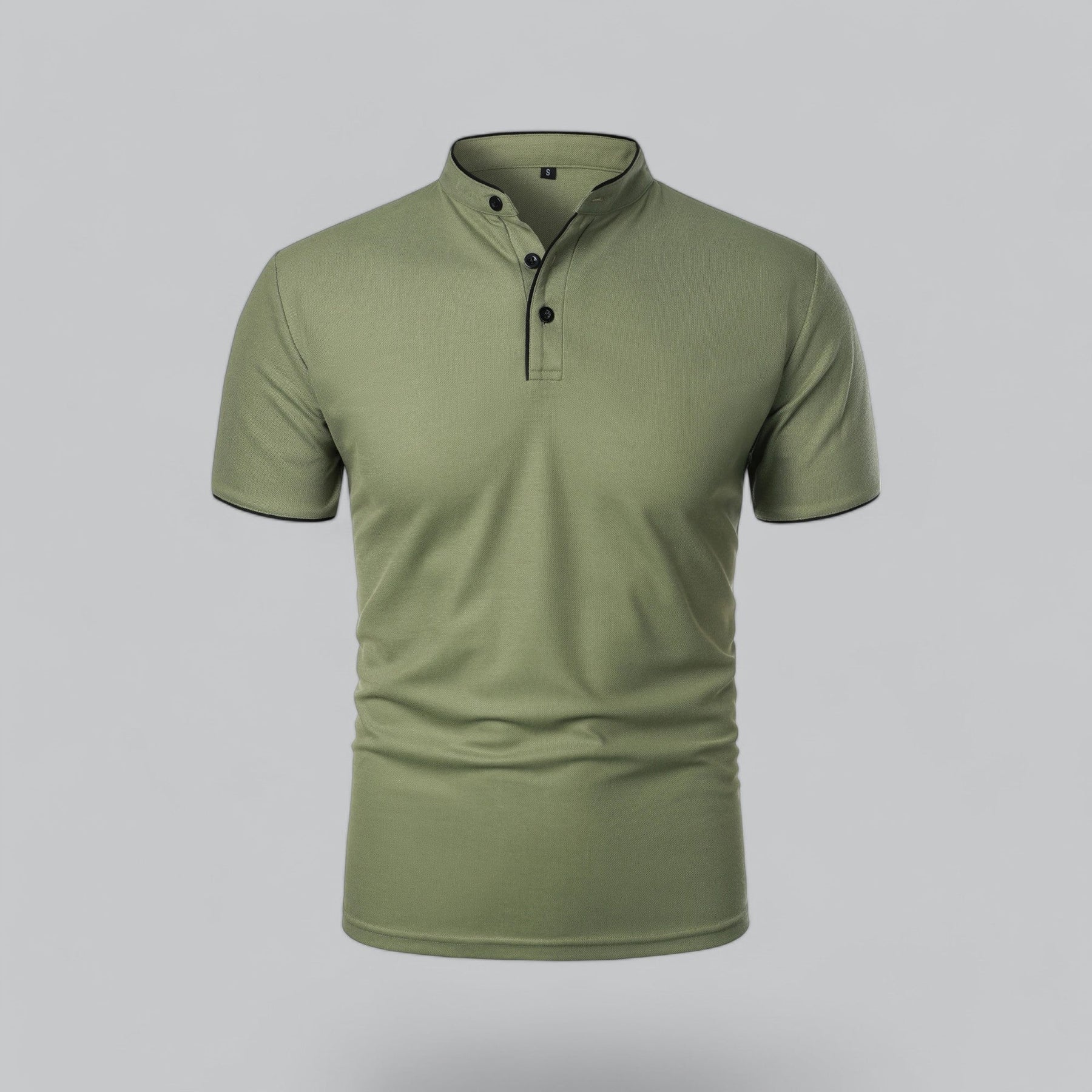 Arthur | Collarless Polo Shirt