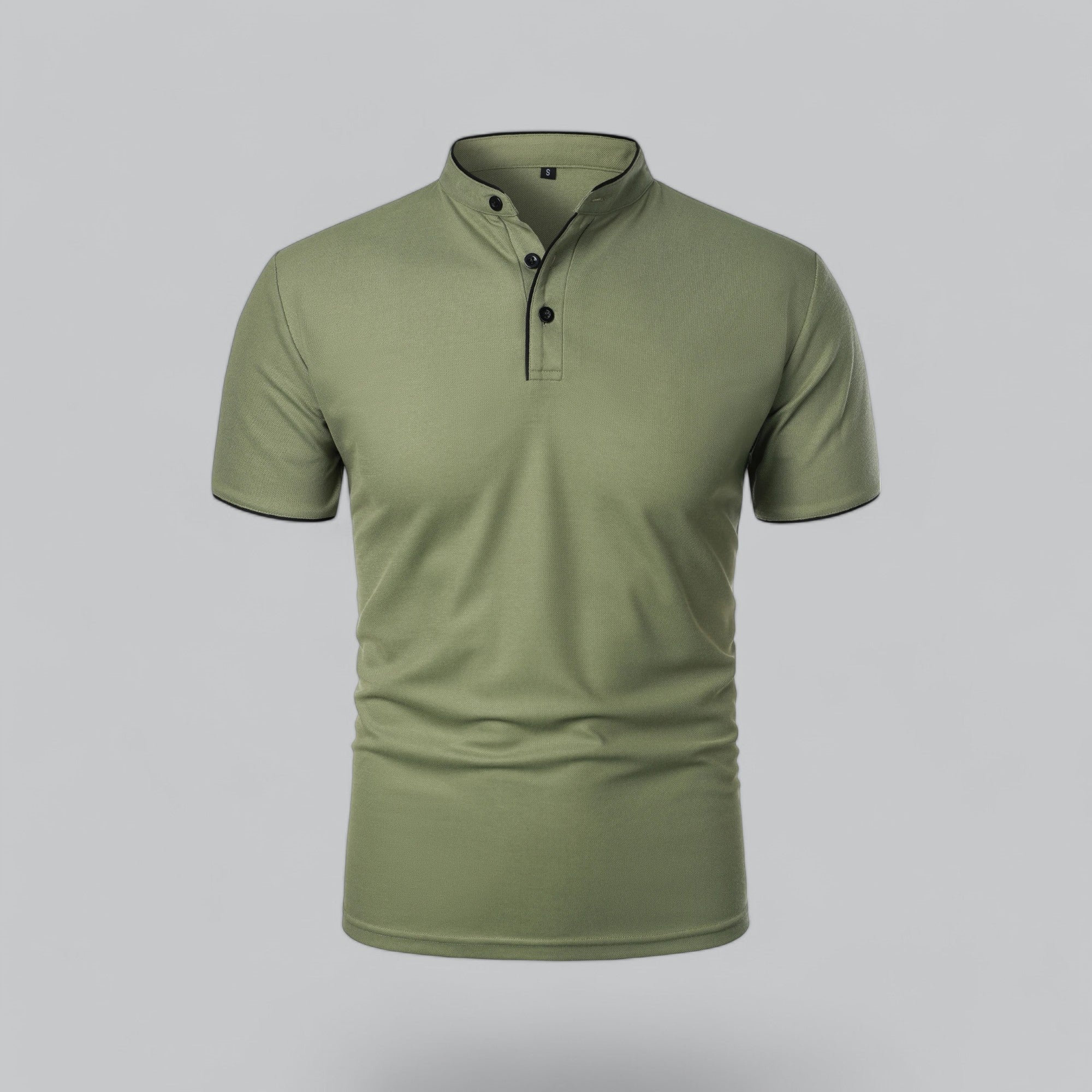 Arthur | Collarless Polo Shirt