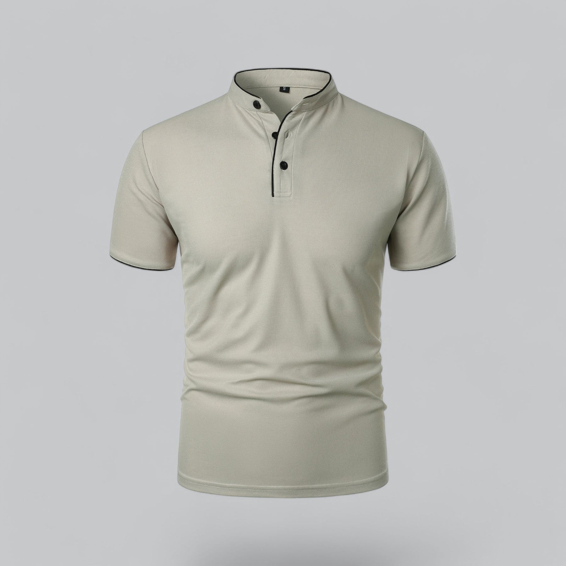 Arthur | Collarless Polo Shirt