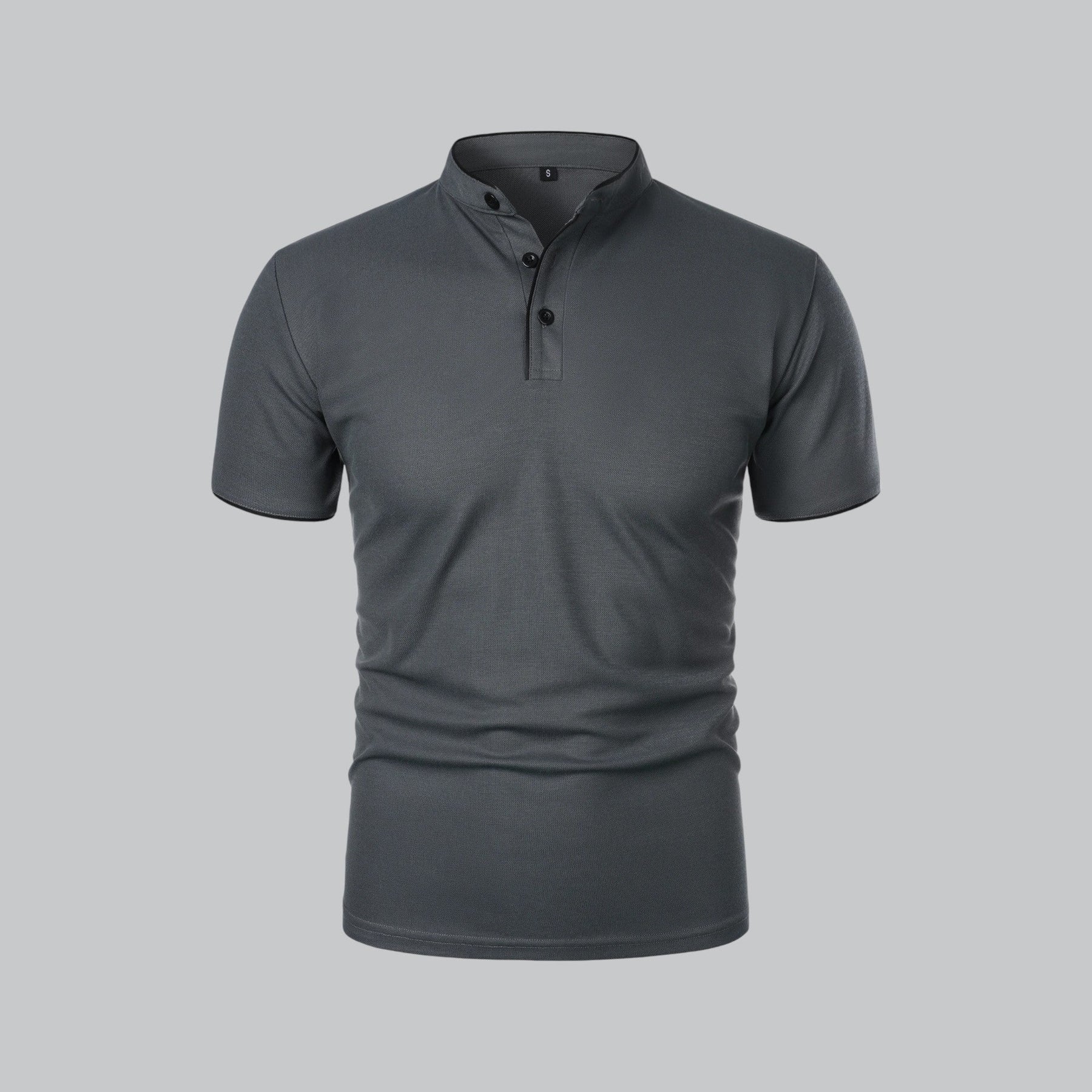 Arthur | Collarless Polo Shirt