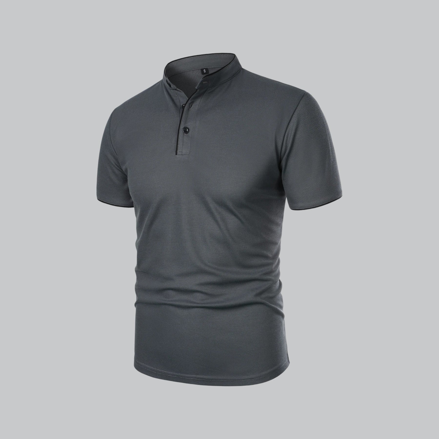 Arthur | Collarless Polo Shirt