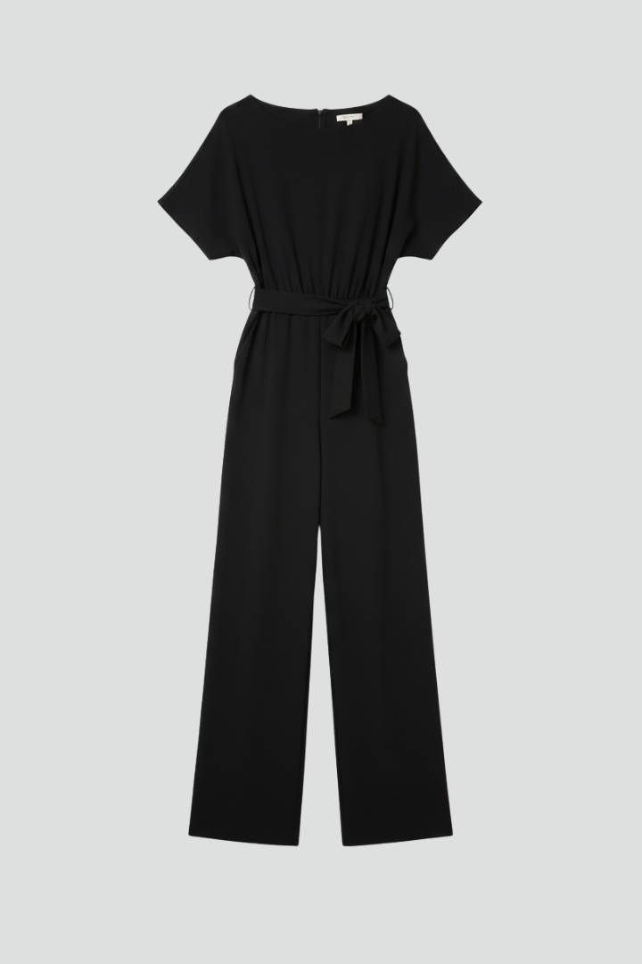 Danielle | Women’s Tie-Belt Wide-Leg Classic Jumpsuit