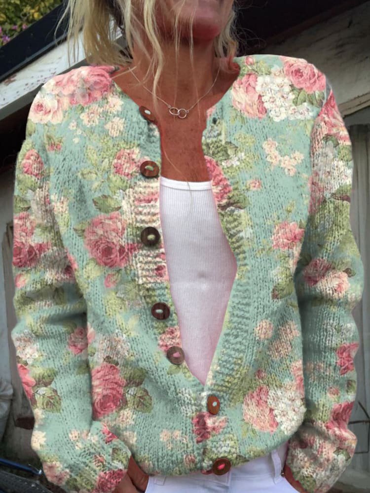 Irma | Floral Knit Cardigan