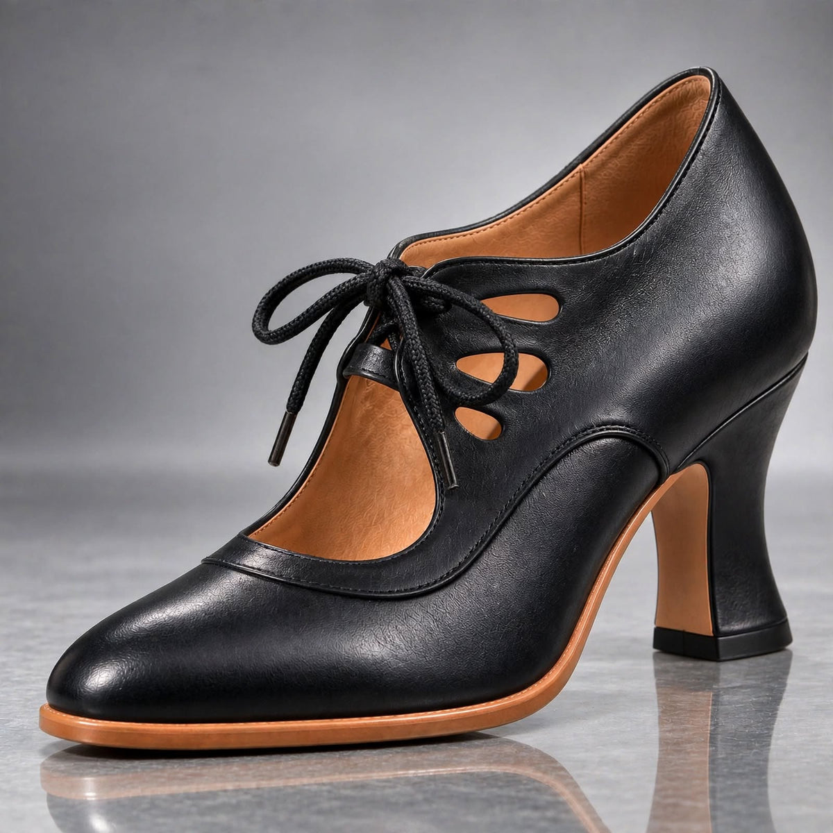 Audrey | Vintage Lace-Up Heels