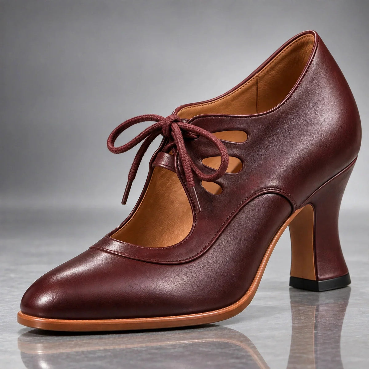 Audrey | Vintage Lace-Up Heels