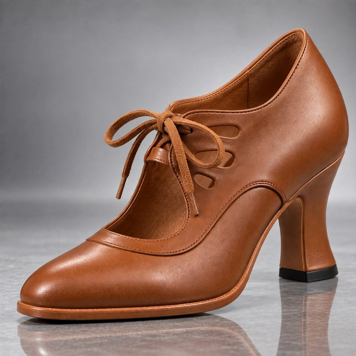 Audrey | Vintage Lace-Up Heels