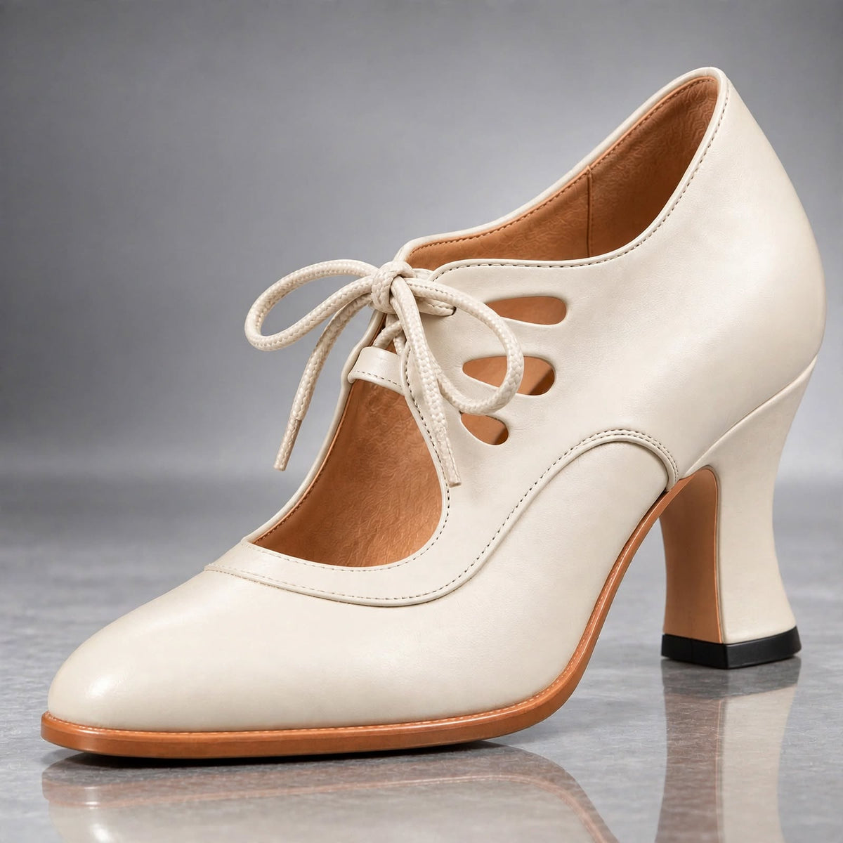 Audrey | Vintage Lace-Up Heels