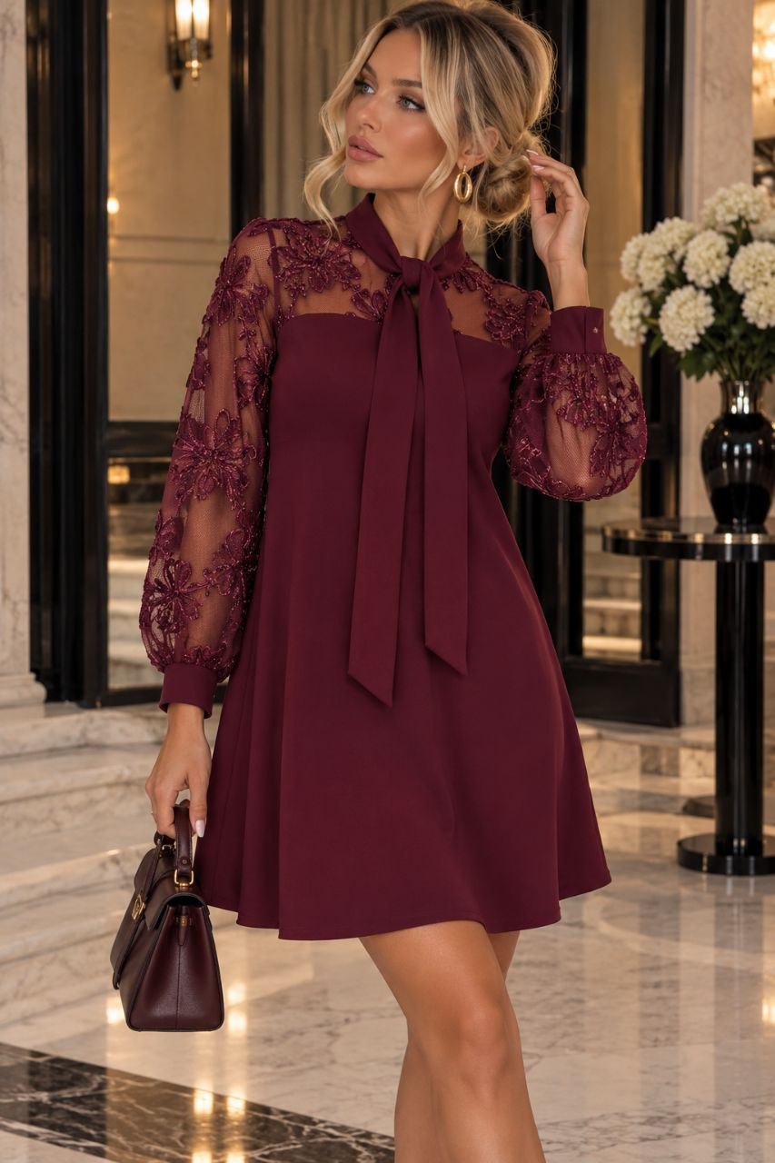 Alice | Floral Tulle Bow Dress