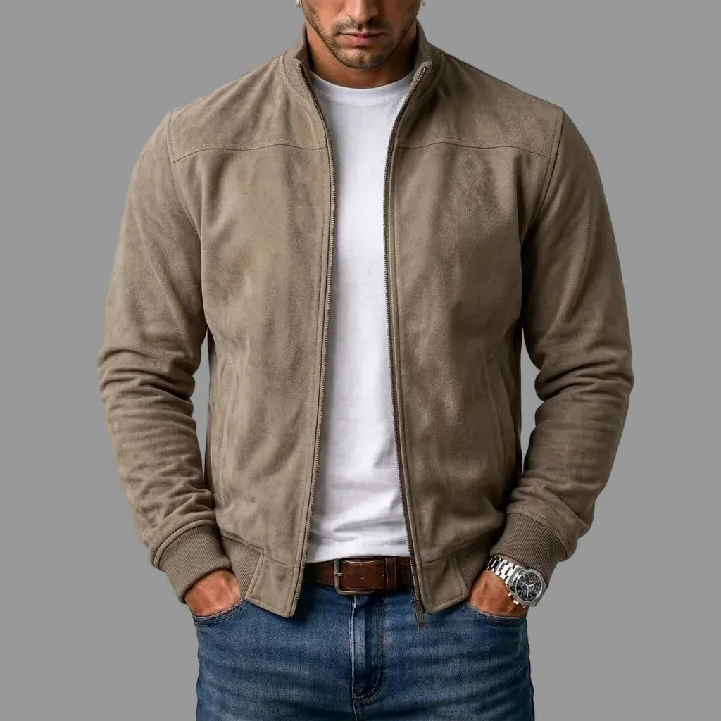 Micheal | Suede Bomber Jacket