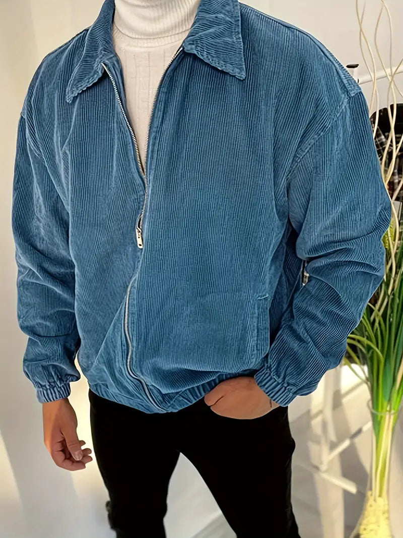 Ashford Corduroy Zip-Front Jacket