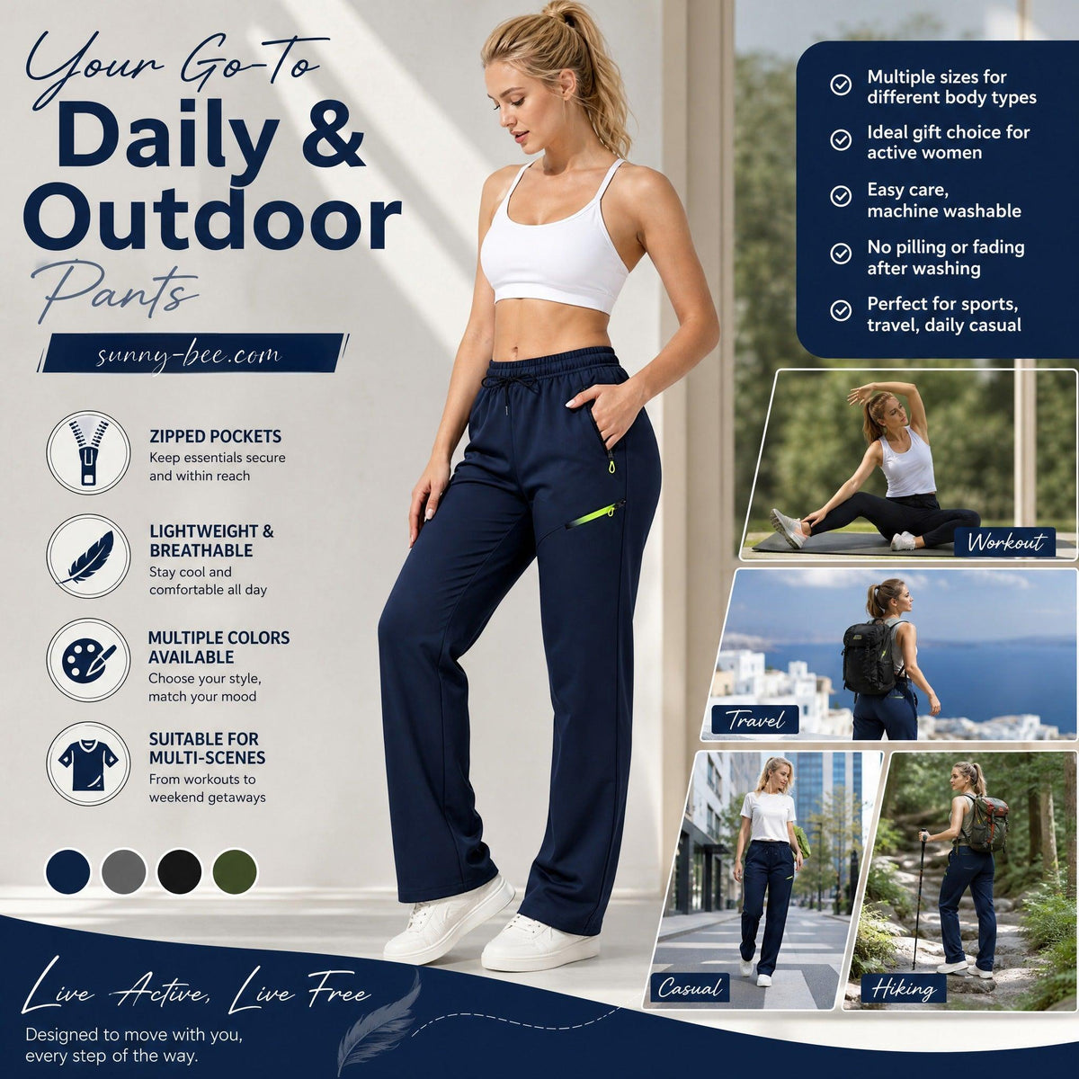Sloane | Straight-Leg Cargo Trousers