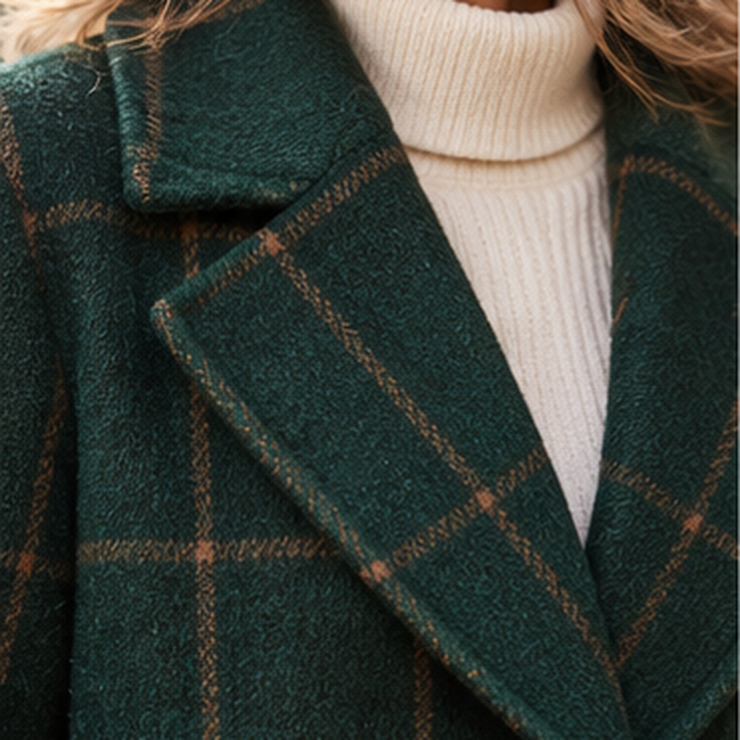 Elena – Classic Checked Coat