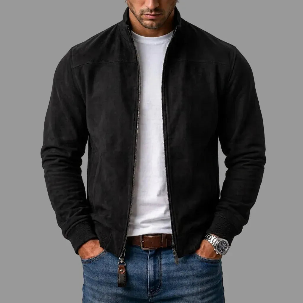 Micheal | Suede Bomber Jacket
