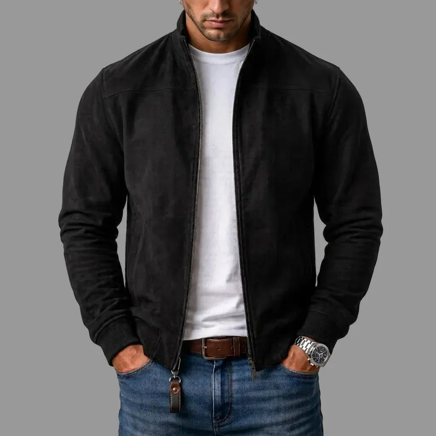 Micheal | Suede Bomber Jacket