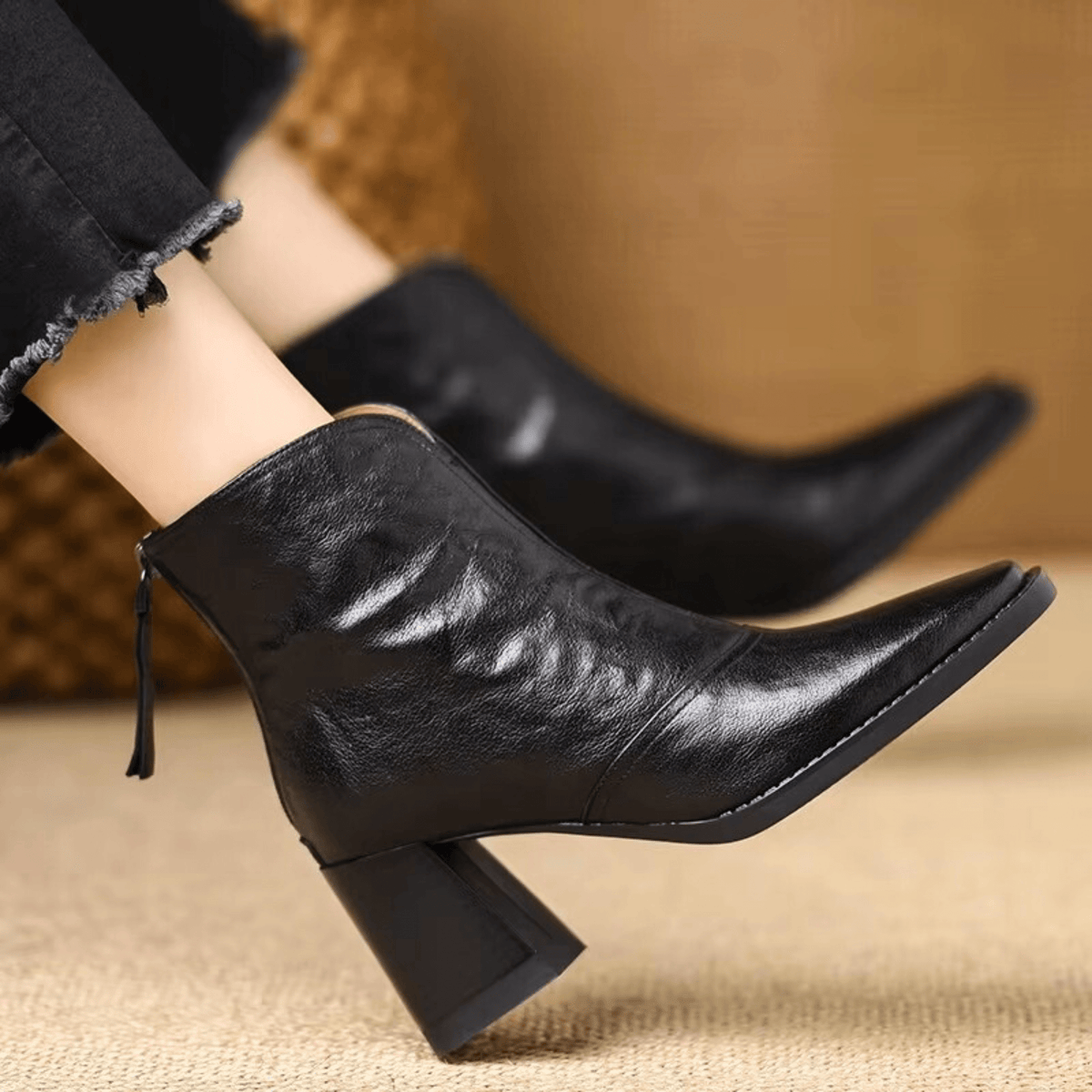 Margaret | Elegant Block-Heel Ankle Boots