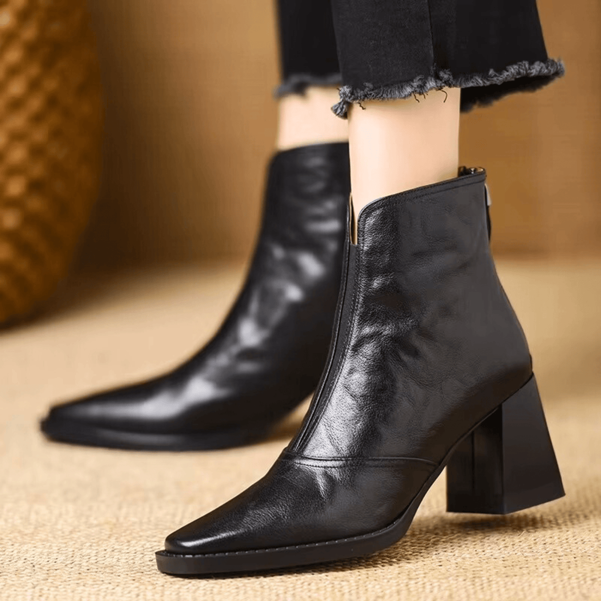 Margaret | Elegant Block-Heel Ankle Boots
