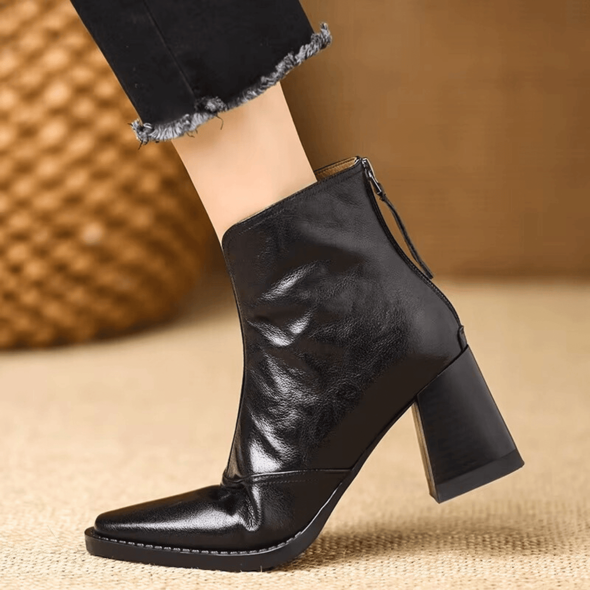 Margaret | Elegant Block-Heel Ankle Boots