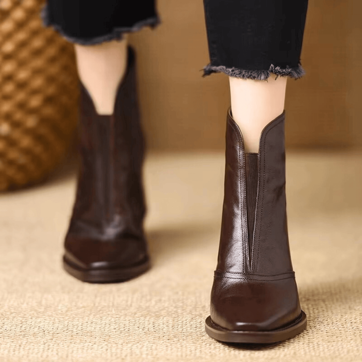 Margaret | Elegant Block-Heel Ankle Boots